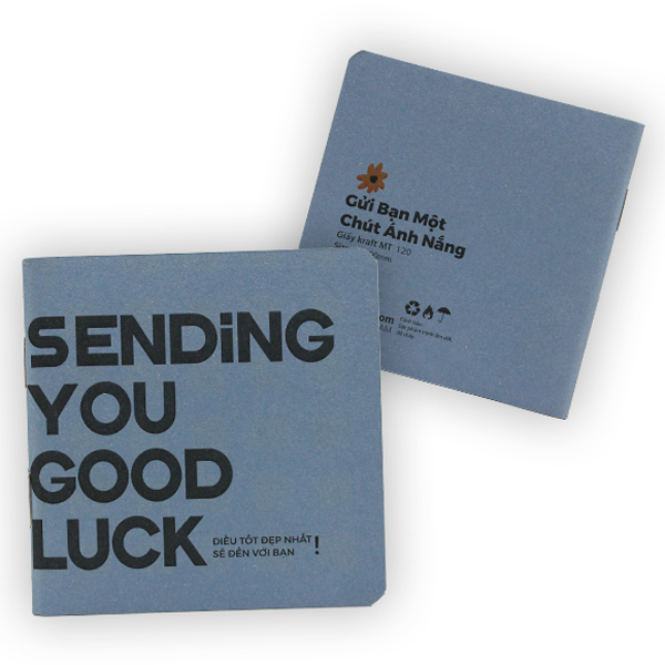 Sổ Tay Giấy Kraft - 40 Trang - 9 x 9 cm - CBN 4179 - Gửi Bạn Một Chút Ánh Nắng