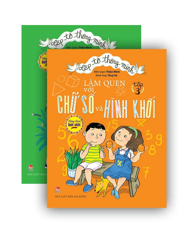 Tập tô thông minh - Làm quen với chữ cái, chữ số và hình khối (trọn bộ 3 quyển)